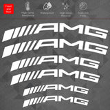 AMG Edition Car Wheels Brake Caliper Sticker Decal Logo Decoration Sport White
