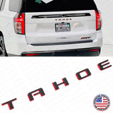 2021+ Chevy Tahoe Redline Black Liftgate Vehicle Nameplate Emblem Sport Decorate