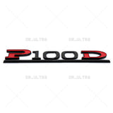Tesla Liftgate P100D Performance Nameplate Logo Badge Emblem Sport Black Red