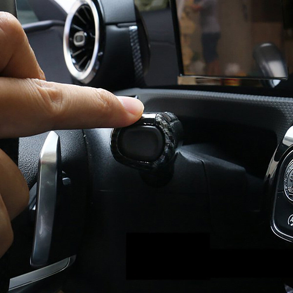 Mercedes A CLA GLA GLB Carbon Fiber Steering Wheel Shift Wiper Lever Cover Trim