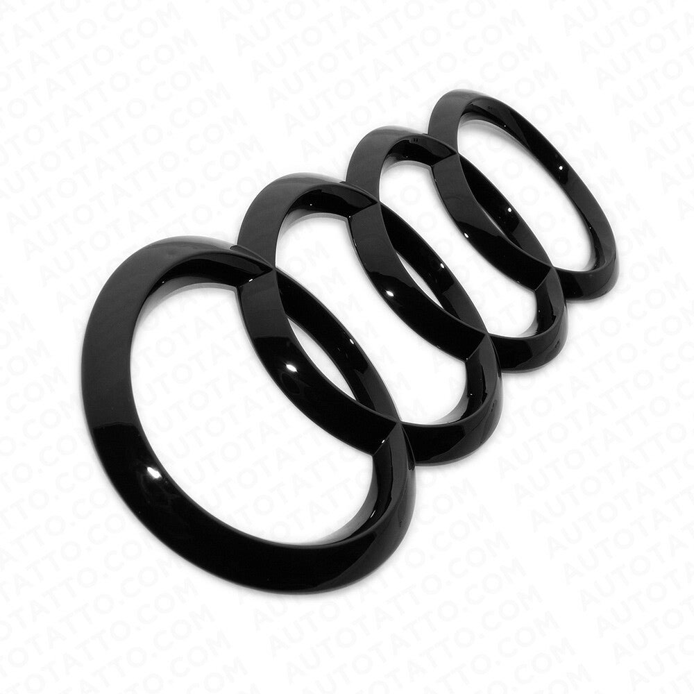 12-18 Audi A7 S7 RS7 Rear Liftgate Trunk Sign Logo Ring Badge Emblem Gloss Black