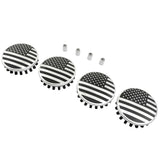 4x Wheel Center Hub Cap 83mm 3.25" USA Flag For Chevy Silverado 2014-26 22837060