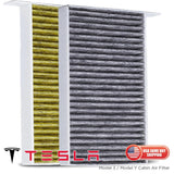 2Pcs 2016-2024 Tesla Model 3 Model Y Durable Activated Cabin Air Filter Kit Set