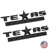 2x GMC Chevrolet Cadillac TEXAS Edition Star Door Emblem Badge Decorate Black