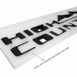 2x 19-21 Matte Black Tahoe Silverado High Country Fender Letter Emblem Badge