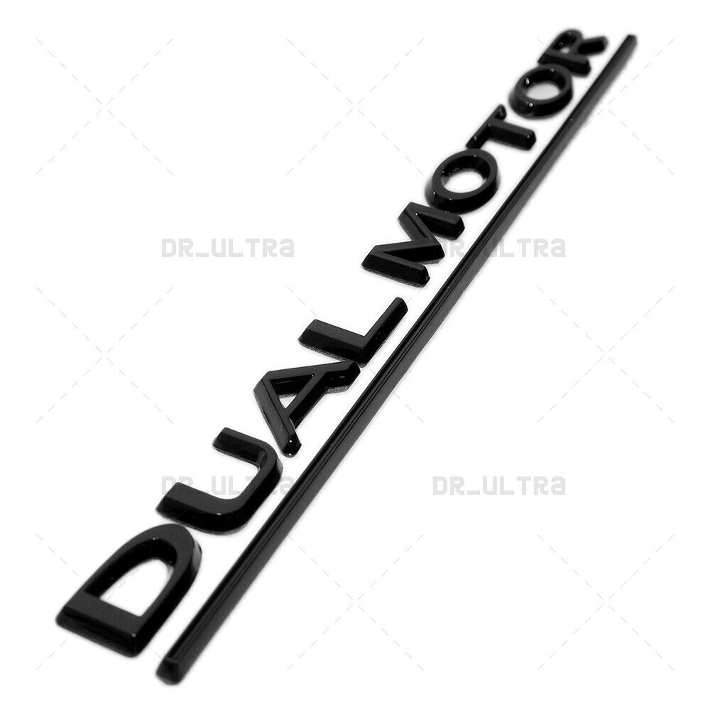 Tesla Rear Liftgate Lid Dual Motor Performance Nameplate Logo Badge Emblem Black