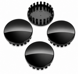 4pcs GLOSS BLACK 3.25" CENTER CAPS GM 17" - 22" Escalade Yukon Tahoe OEM Wheels
