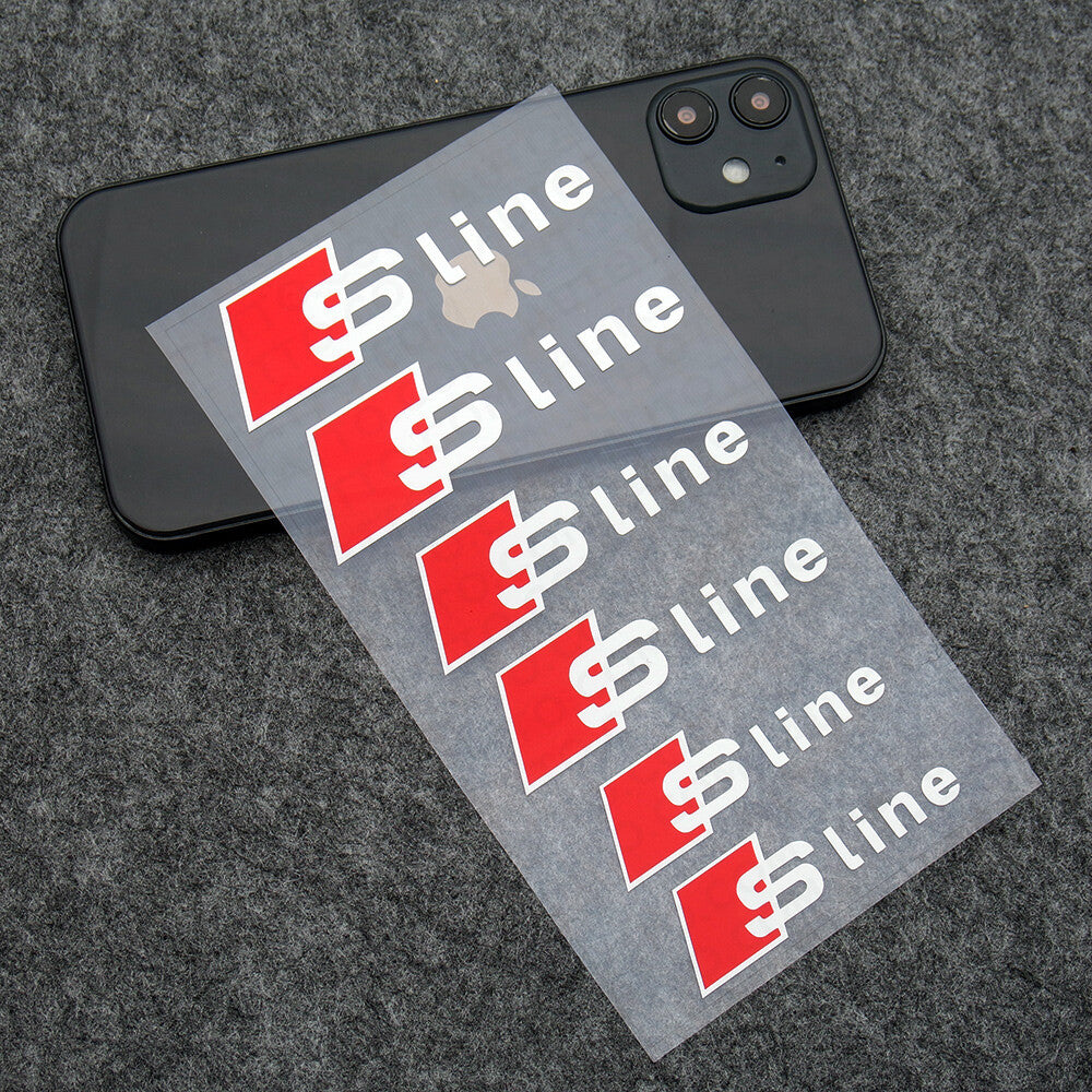 Audi S line Sport Car Wheels Brake Caliper Sticker Decal Logo Decoration White