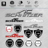 AC Schnitzer Tuning Car Sport Racing Sticker Vinyl 3D Decal Stripes Logo Decor
