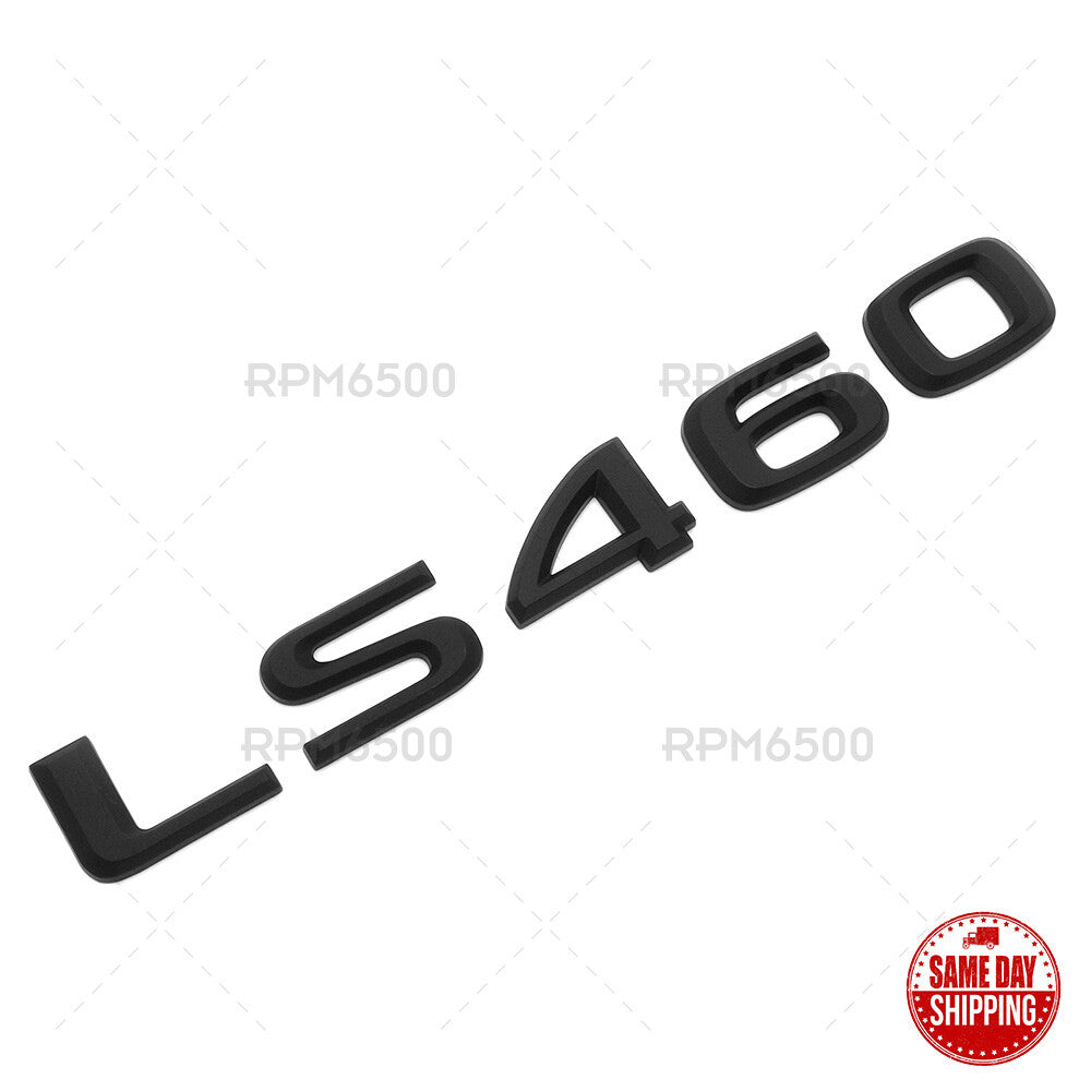 For Lexus Rear Turnk Lid Matte Black LS 460 Letter Logo Badge Emblem Car Replace