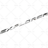 3D Black / Silver Front Hood Badge Adhesive Letter Sticker Emblem For Explorer