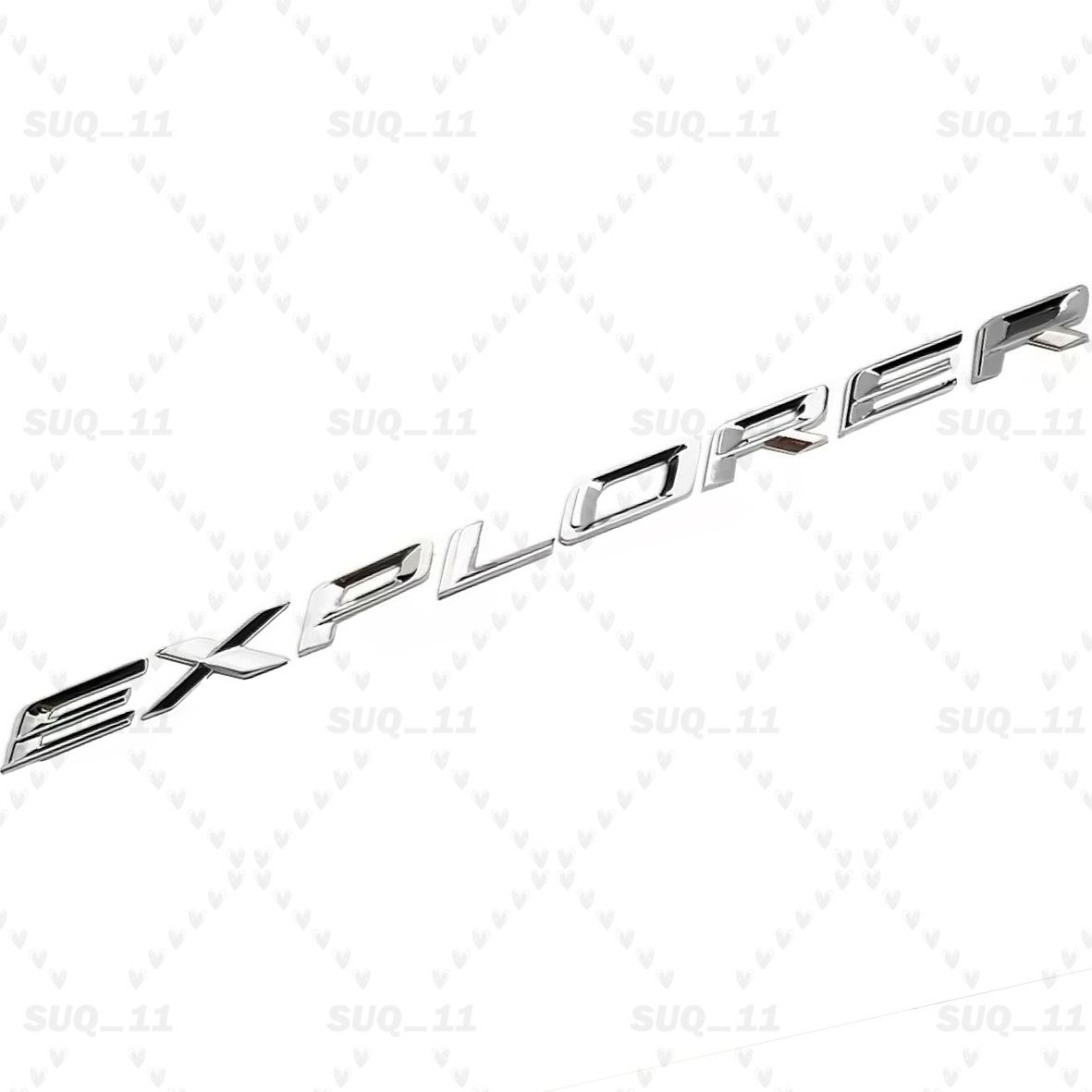3D Black / Silver Front Hood Badge Adhesive Letter Sticker Emblem For Explorer