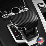 Car Carbon Fiber Texture Shift Knob Cover for AUDI A4 A5 S4 S5 Q7 16-20 Sport