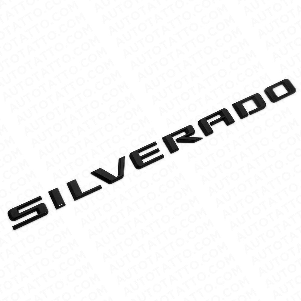 19-21 Gloss Black Silverado Custom 1500 Tailgate Letter Logo Emblem Badge Z71