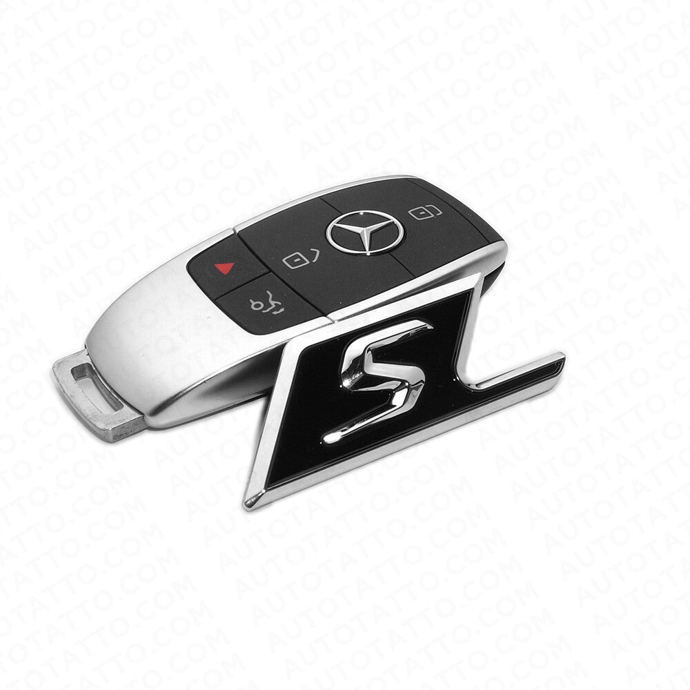 Mercedes S Trunk Emblem Logo 3D Sticker Badge Decoration AMG Edition Sport Black