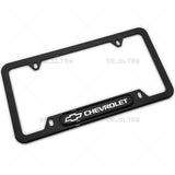 Gloss Black Front or Rear Chevrolet Logo Emblem License Plate Frame Cover Gift