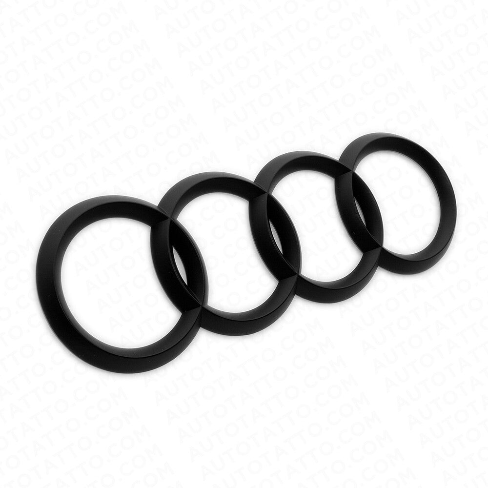02-09 AUDI Sport Matte Black Liftgate Trunk Lid Logo Ring Badge Emblem Decorate