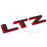 19-22 Silverado 1500 Redline Tailgate LTZ Letter Logo Emblem Badge Black & Red