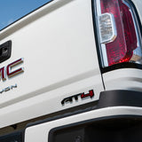 GMC Canyon Sierra AT4 Rear Tailgate Badge Logo Emblem Nameplate Matte Black Red