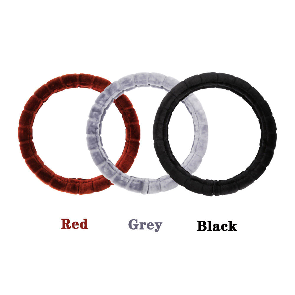 Universal Soft Warm Bamboo Style Faux Fur Car Steering Wheel Cover Decoration