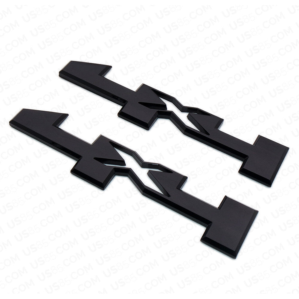 2pcs 4x4 GMC Canyon Sierra Side Fender Door Badge Emblem Nameplate - Gloss Black