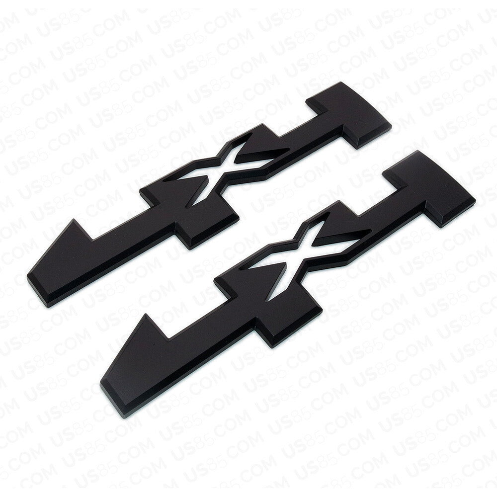 2pcs 4x4 For GMC Canyon Sierra Side Fender Pickup Badge Emblem Nameplate - Black