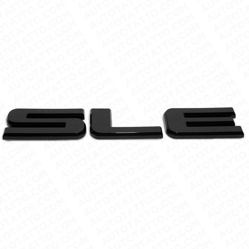 GMC SLE Tailgate Liftgate Door Letter Nameplate Emblem Logo Badge Gloss Black