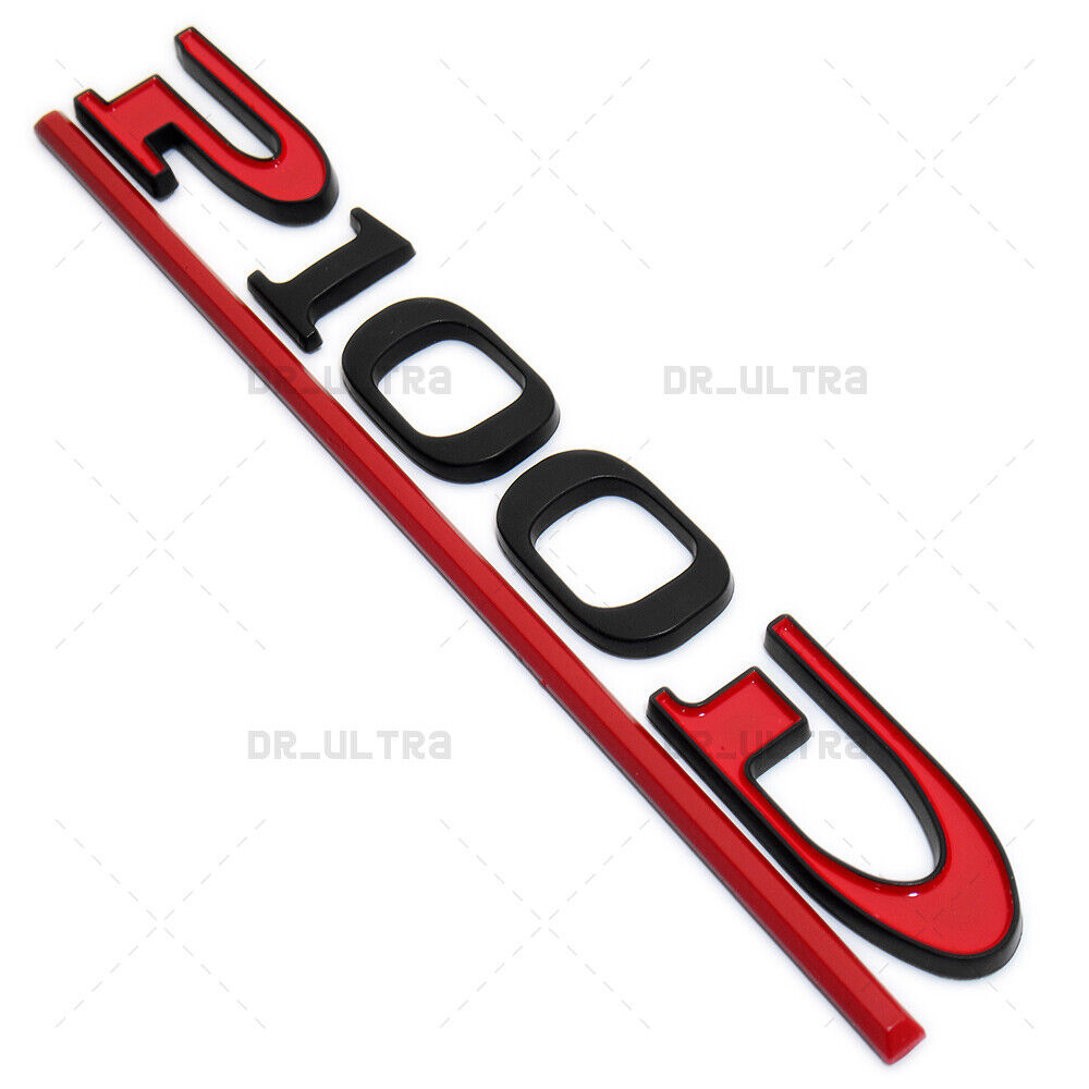 Tesla Liftgate P100D Performance Nameplate Logo Badge Emblem Sport Black & Red