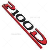 Tesla Liftgate P100D Performance Nameplate Logo Badge Emblem Sport Black & Red