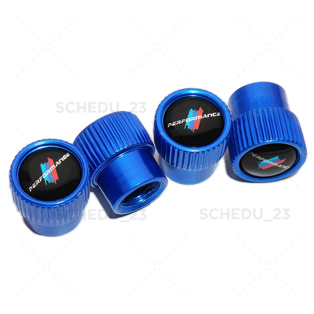 BMW Performance Roundel Car Wheels Tire Air Valve Cap Stem Dust Cover Sport ///M