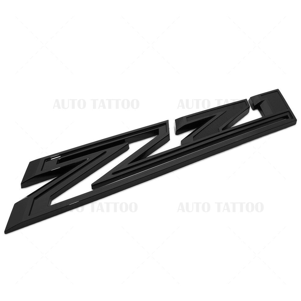 For Chevy 19-21 Silverado Z71 Fender Letter Sport Logo Emblem Badge Gloss Black
