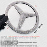 For Mercedes Front Grill Overlays Add-On Logo Emblem AMG Sport 3D Diamond Style