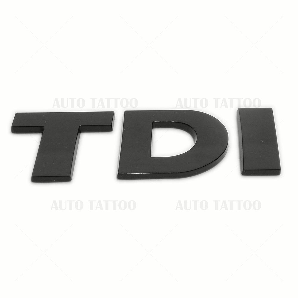 Volkswagen TDI Rear Truck Boot Lid Nmaeplate Badge Emblem Black
