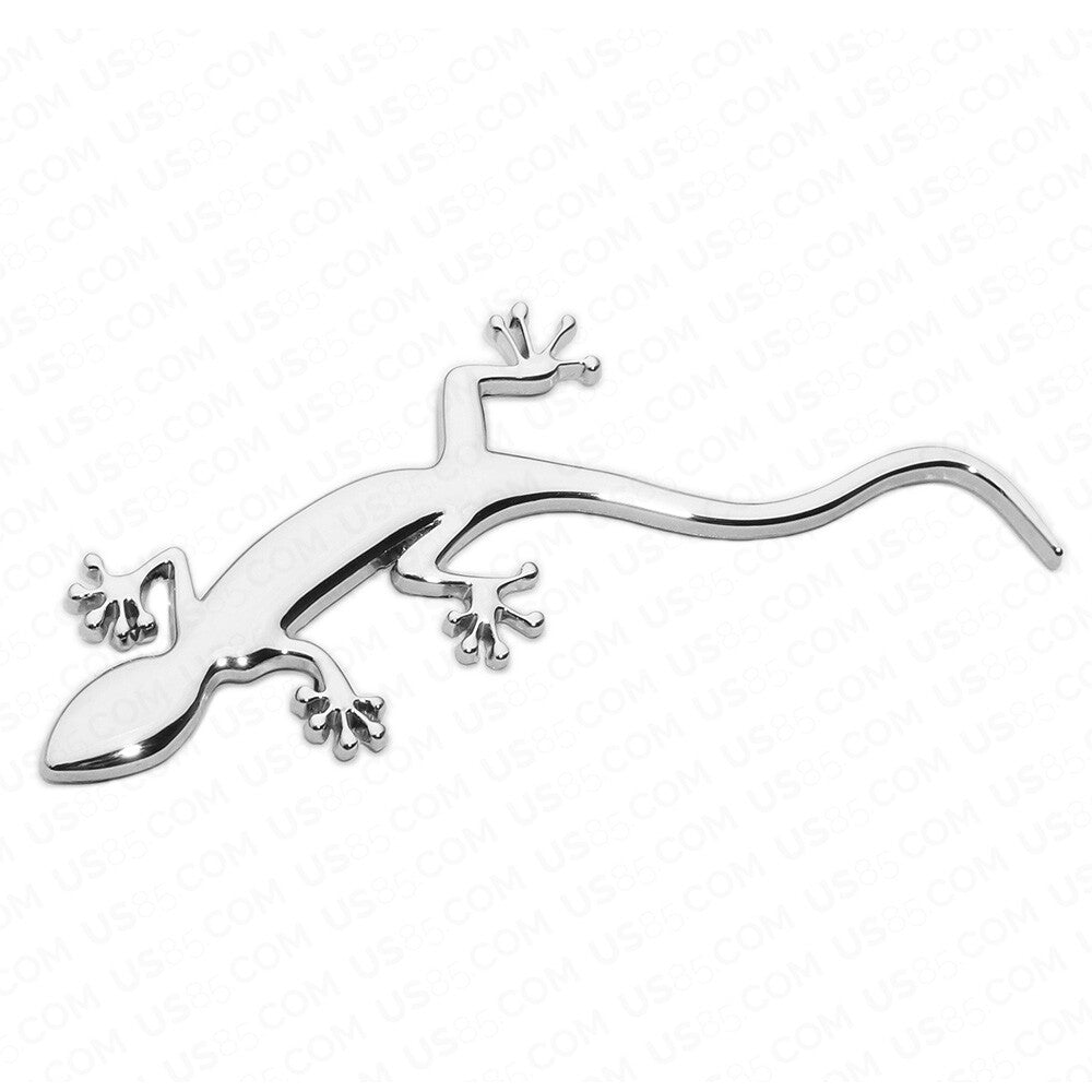 Universal Quattro Gecko Logo Badge Emblem Trunk 3D Sticker Car SUV Sport Chrome