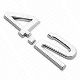 Audi Car Rear Trunk Deck Lid 4.2 Nameplate Emblem Logo Badge OEM Chrome