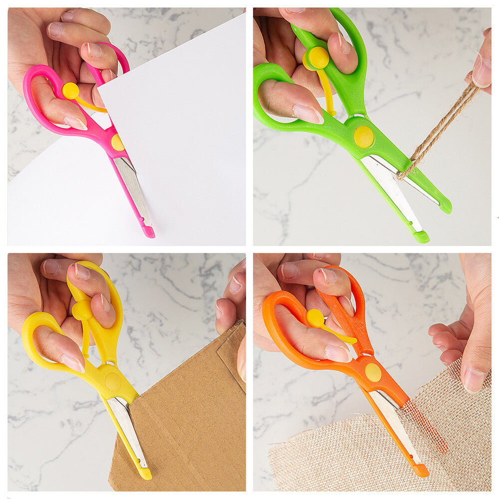5PCS Children Kids Students Adult Anti-pinch Safety Art Craft Shears Scissors