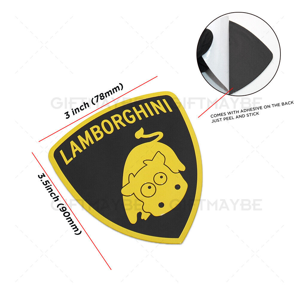1x or 2x Fashion Aluminum Alloy Taurus "Bull" Car Decal Sticker for Lamborghini