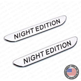 Fashion ABS 2x Edition/ Edition 1/ Night Edition Car Decal Badge Emblem Sticker