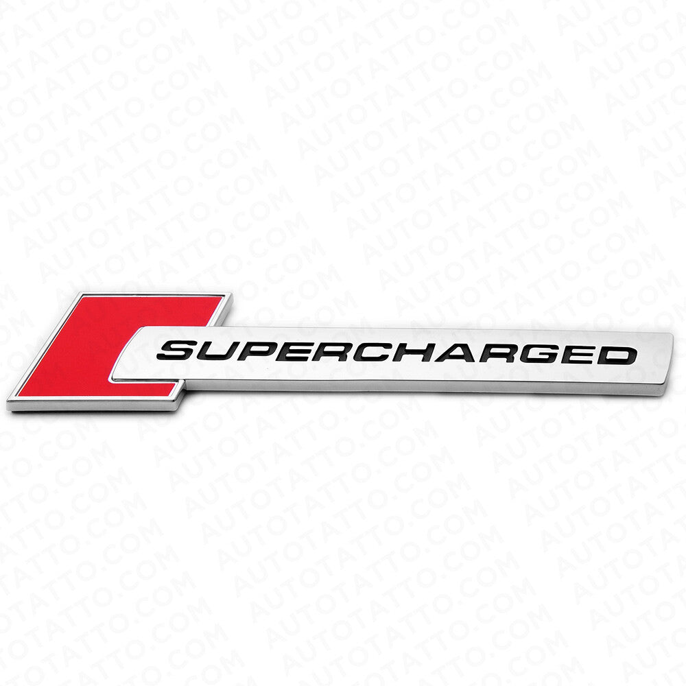 For Audi Supercharged Side Fender Marker Logo Emblem Badge Decoration OEM ABS