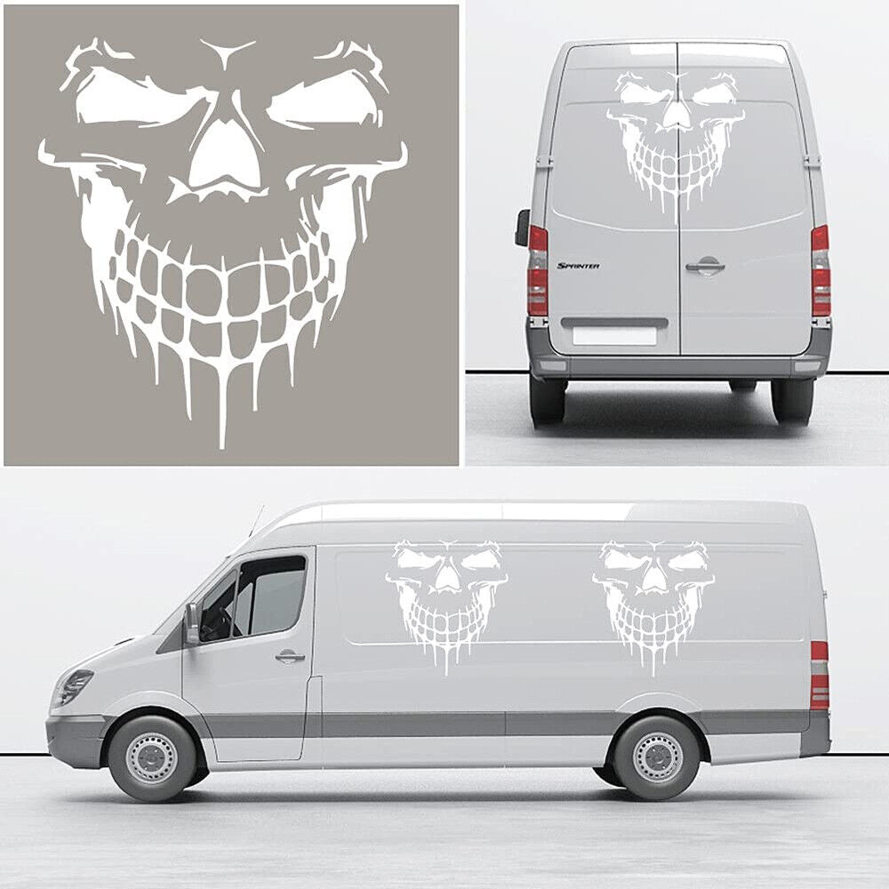 Skull Car Hood Decal Vinyl Large Graphic Sticker SUV Truck Decorate Sport White
