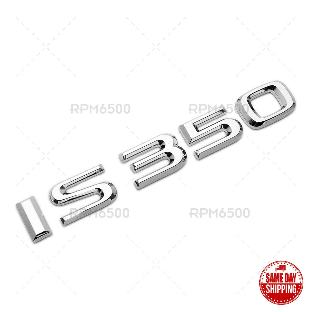 Lexus Trunk Lid IS 350 Letter Logo Badge Decal Emblem Car F-Sport OEM Chrome