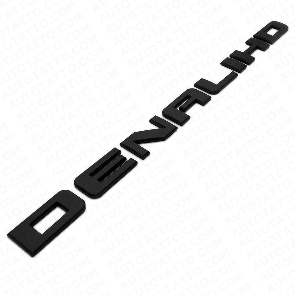 2x Denali HD Side Door Tailgate Letter Nameplate Emblem Badge GMC 3D Matte Black