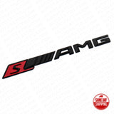 Mercedes S AMG Edition Trunk Emblem Logo 3D Sticker Badge Decoration Sport Red