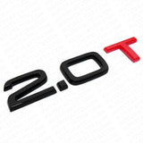 Rear Trunk Deck Lid 2.0T Turbo Nameplate Emblem Badge Black & Red