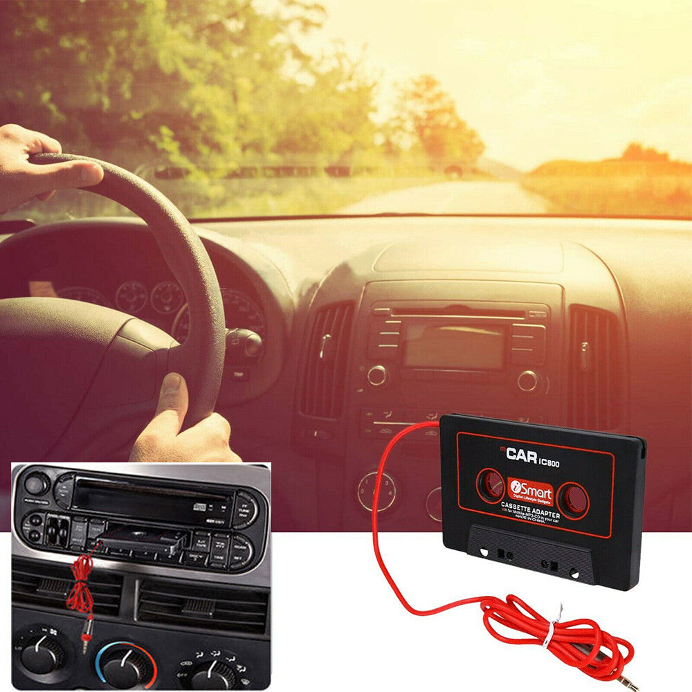 3.5mm Jack Car Audio AUX Cassette Tape Adapter MP3 CD Phone iPod Radio Converter