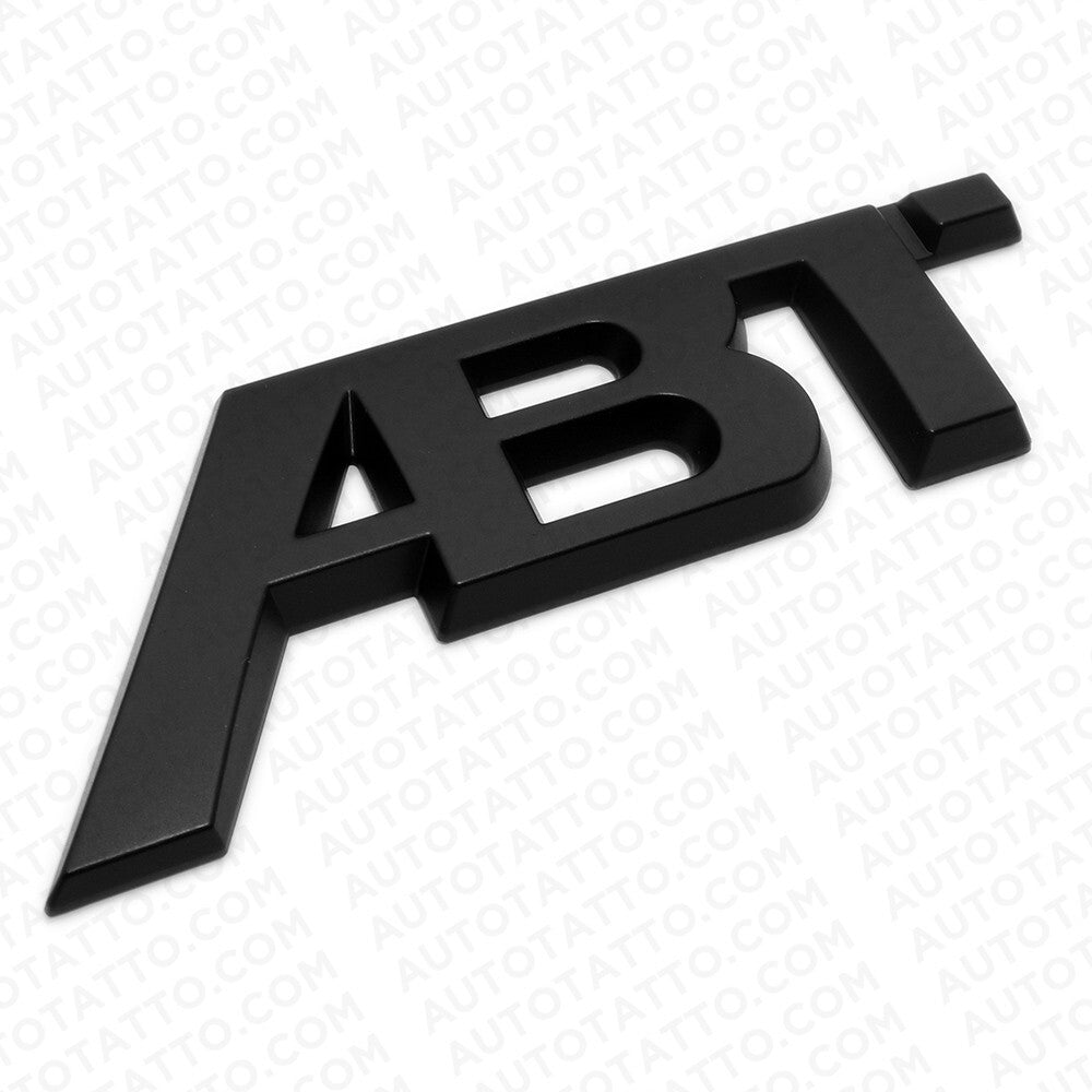 2pcs Audi Tuning ABT Sportsline Fender Badge Emblem Logo Matte Black Decorate