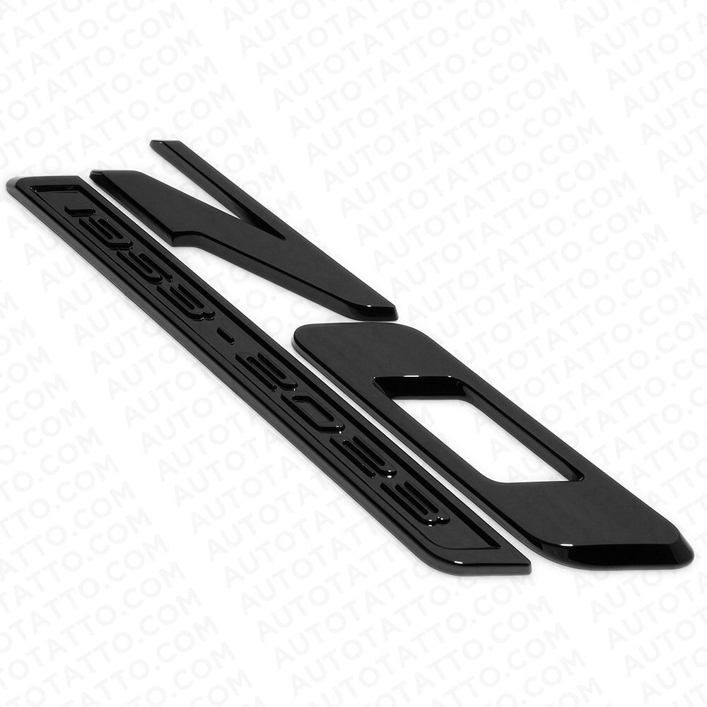 2x For C8 Corvette 70th Anniversary Edition Door Badge Nameplate Emblem Blackout