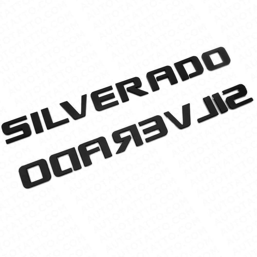 For Chevy Silverado Fender Tailgate Logo Nameplates Letter 3D Emblem Z71 Black