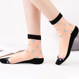 2 Pairs of Sexy Cute Little Floral Lace Cotton Breathable Soft Short Ankle Socks