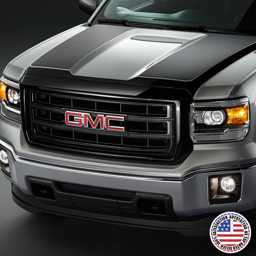 14-19 GMC Sierra Front Grille Letter Logo Emblem Adhesive Nameplate HD OEM Red